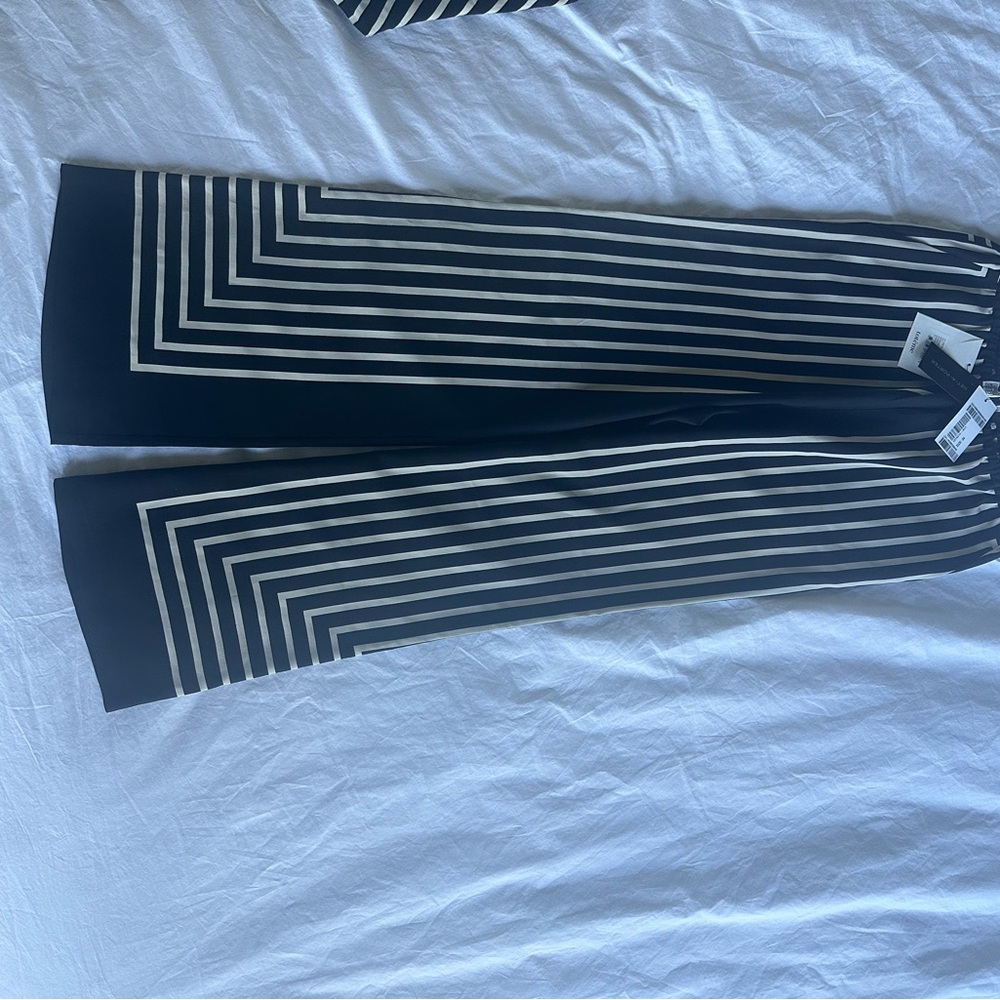 Toteme Striped Silk Crêpe de Chine Wide Leg Pants & Coordinating Top NWT - Picture 10 of 11